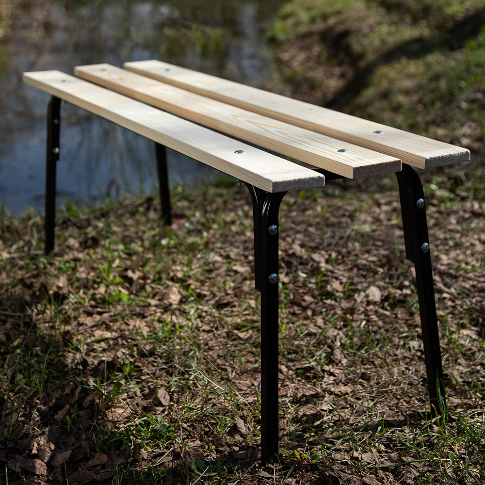 Лавка "ХИТ" 118x33x45см, древесина хвойных пород + металл - #10