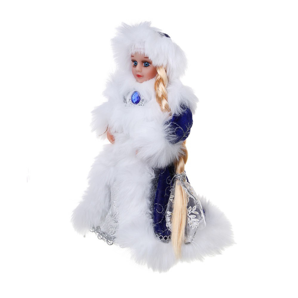 СНОУ БУМ Снегурочка 32 см, синий, PVC, полиэстер - #3