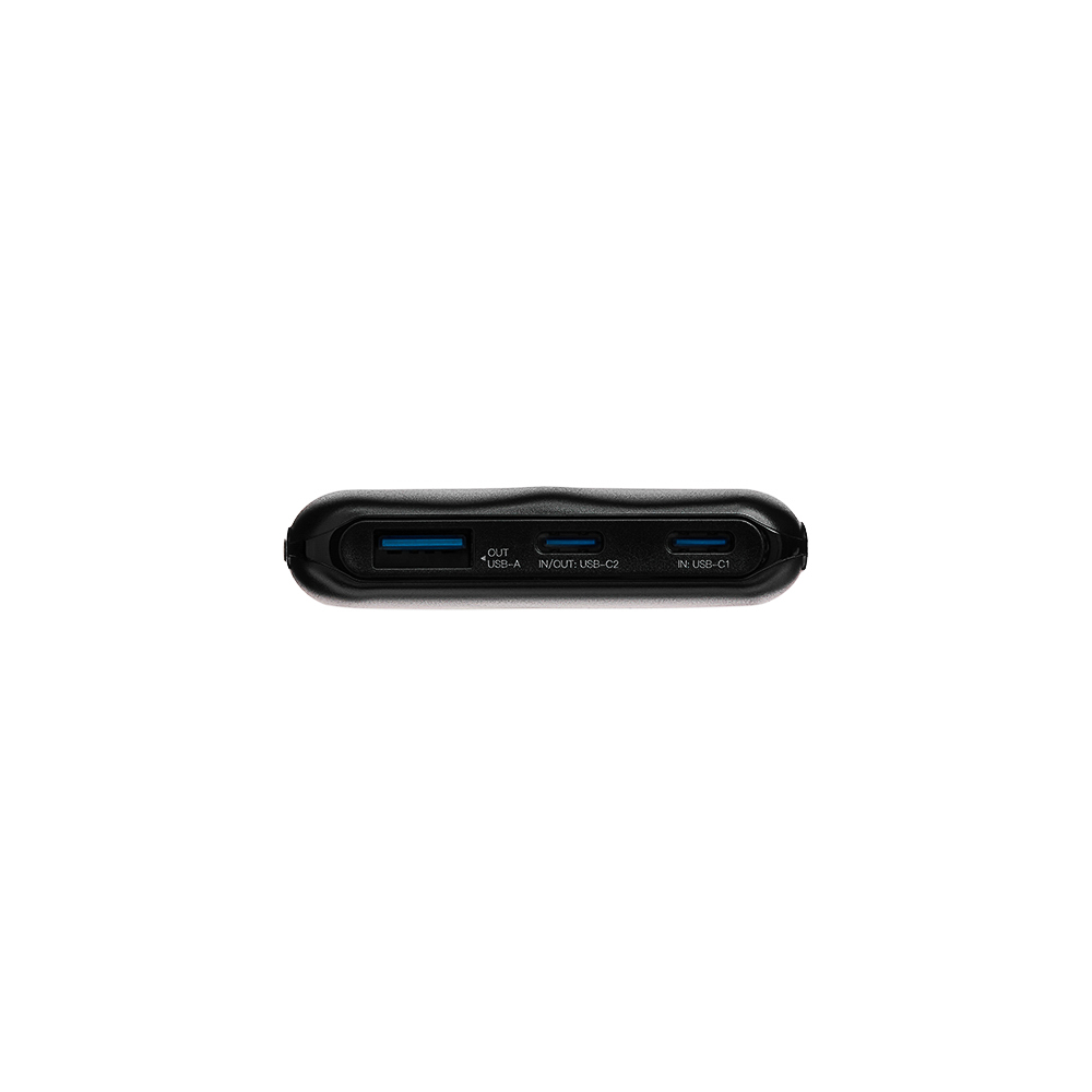 BY Аккумулятор мобильный, 10000 мАч, 1xUSB-A, 2xUSB-C, 20W, 3A, пластик, черный - #8