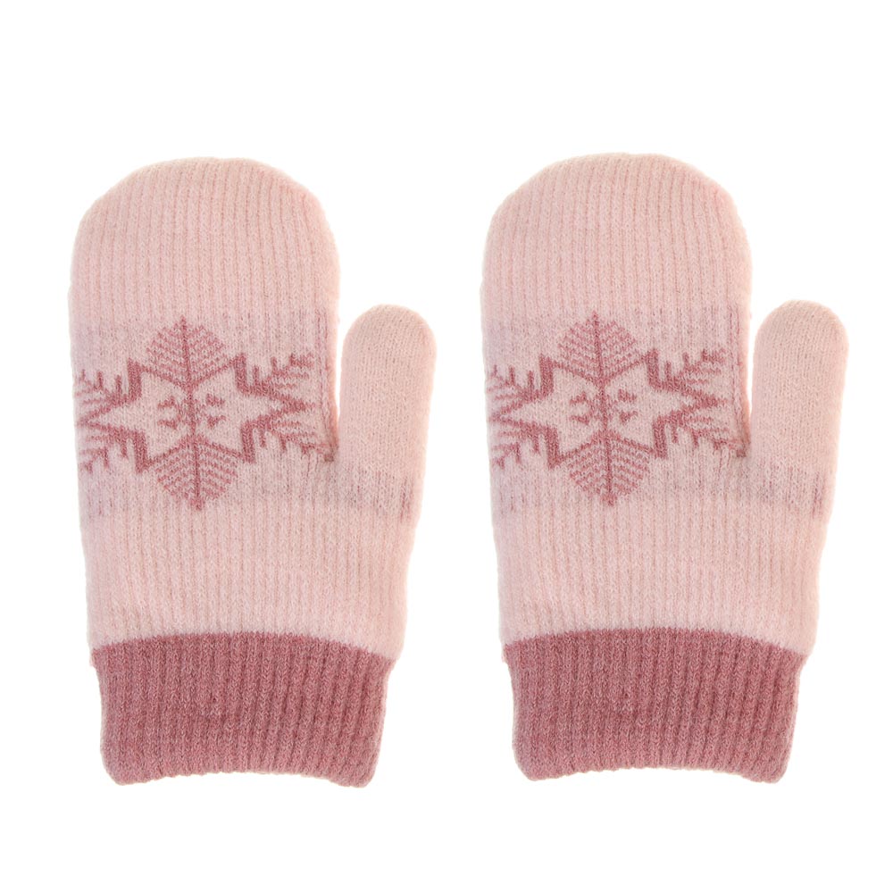 GALANTE Варежки детские на флисовой подкладке, р.14, 100% акрил, разноцветные, ОЗ25-34 - #3