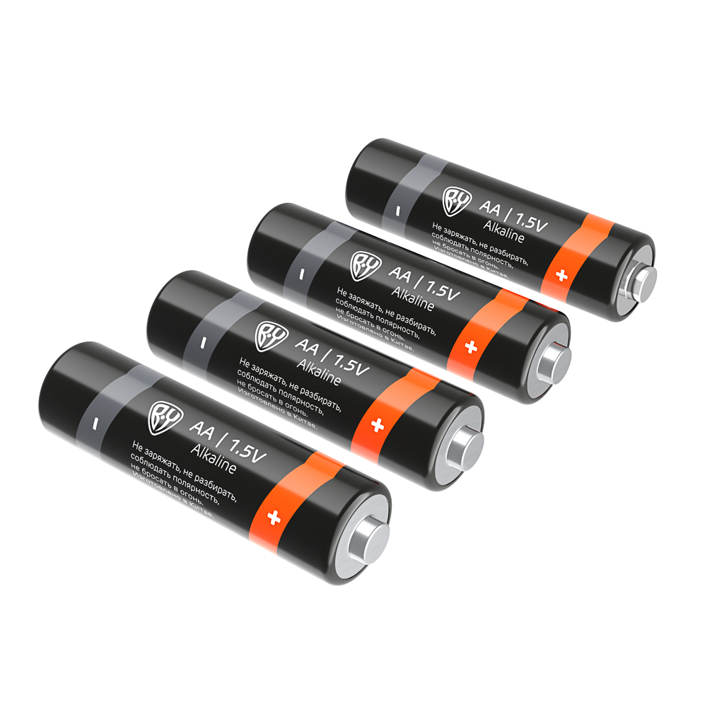 BY Батарейки AA (LR06) 2шт в блистере, щелочные 1.5V, высокой ёмкости - #3