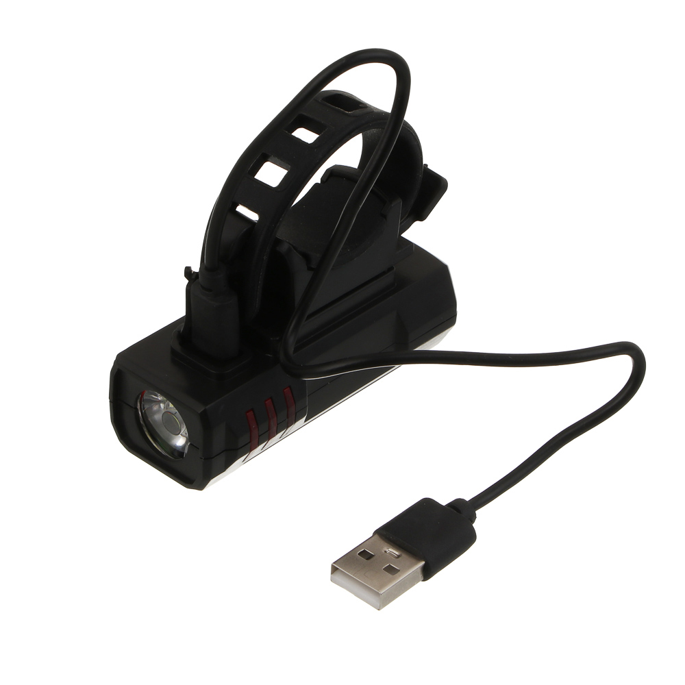 Фонарь велосипедный передний, тм BY SPORT, 3 режима, 1LED, USB - #6