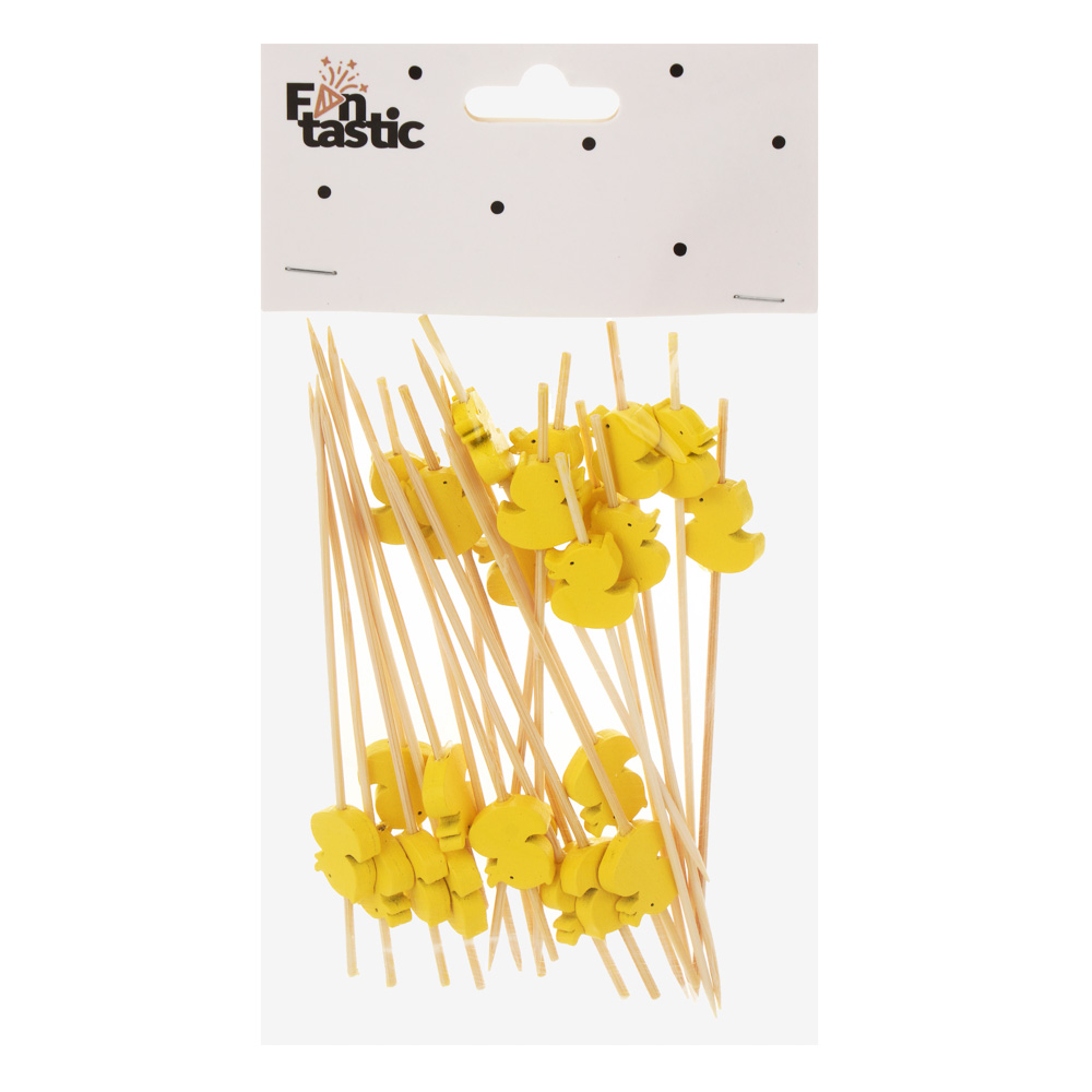 Шпажки "Утята", 12x1,7см, бамбук, дерево, 24 шт - #4