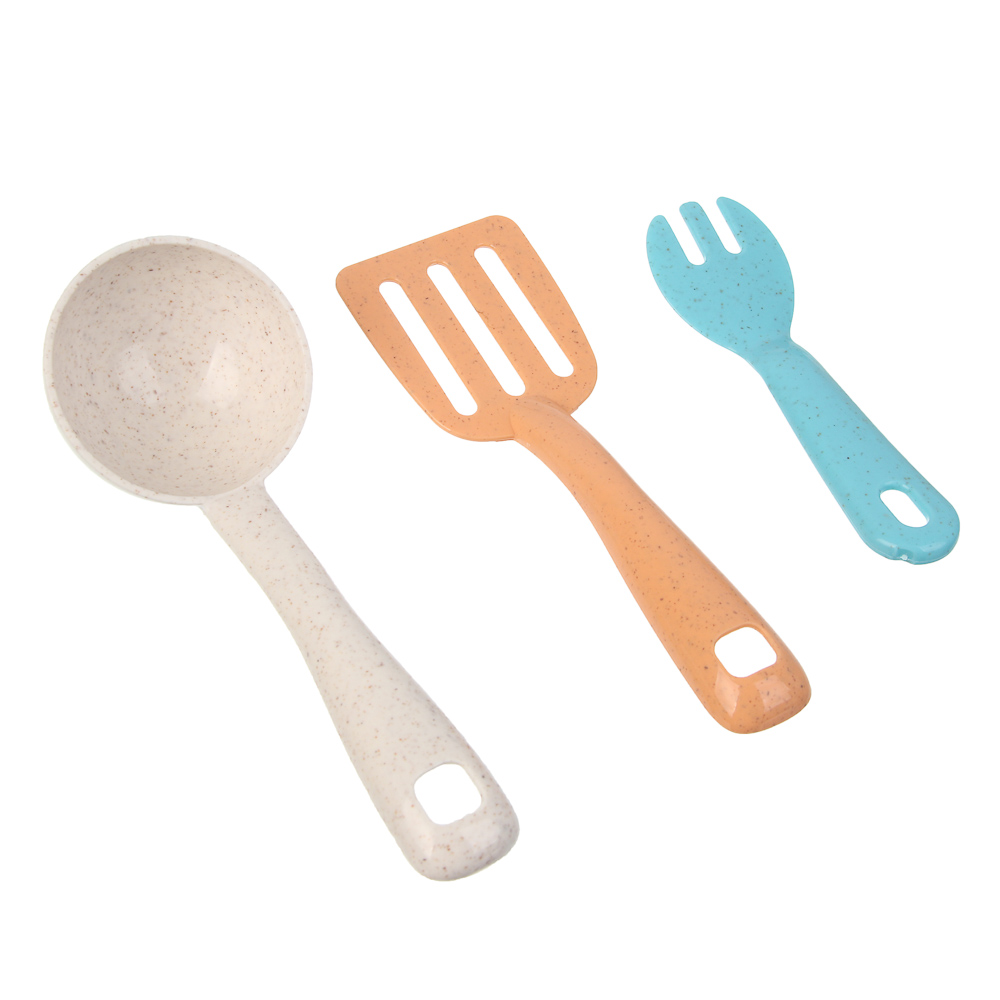 ИГРОЛЕНД Игровой набор посуды "Экопластик", 14 предметов, пластик, 37х7х39,5 см - #9