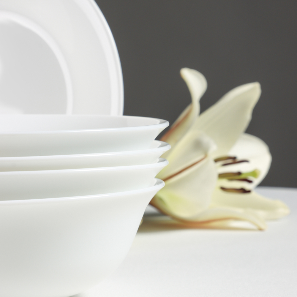 MILLIMI Набор столовой посуды 8пр (тарелка 17,5см - 4шт., салатник 16,5см - 4шт.), опаловое стекло - #10