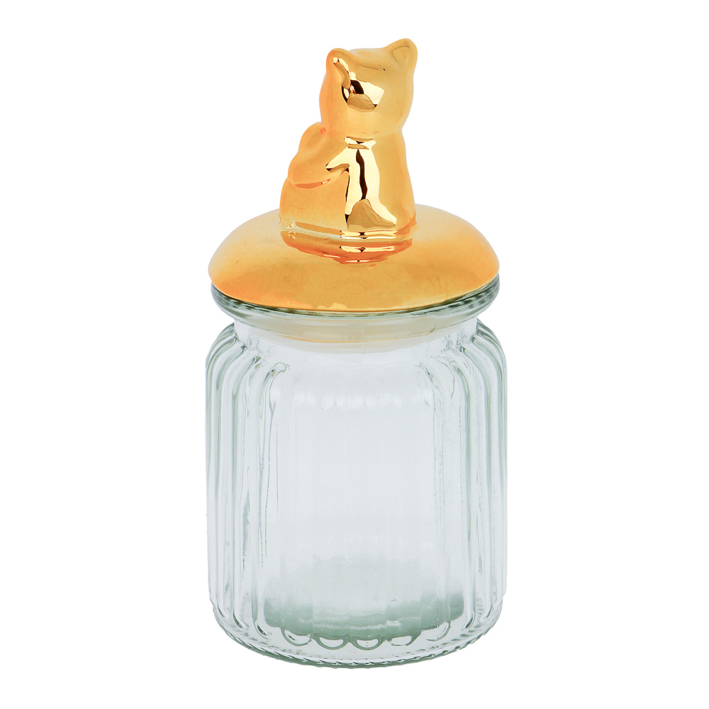 Баночка декоративная для конфет, стекло, 9,2x7,6 см, 2 дизайна - #6