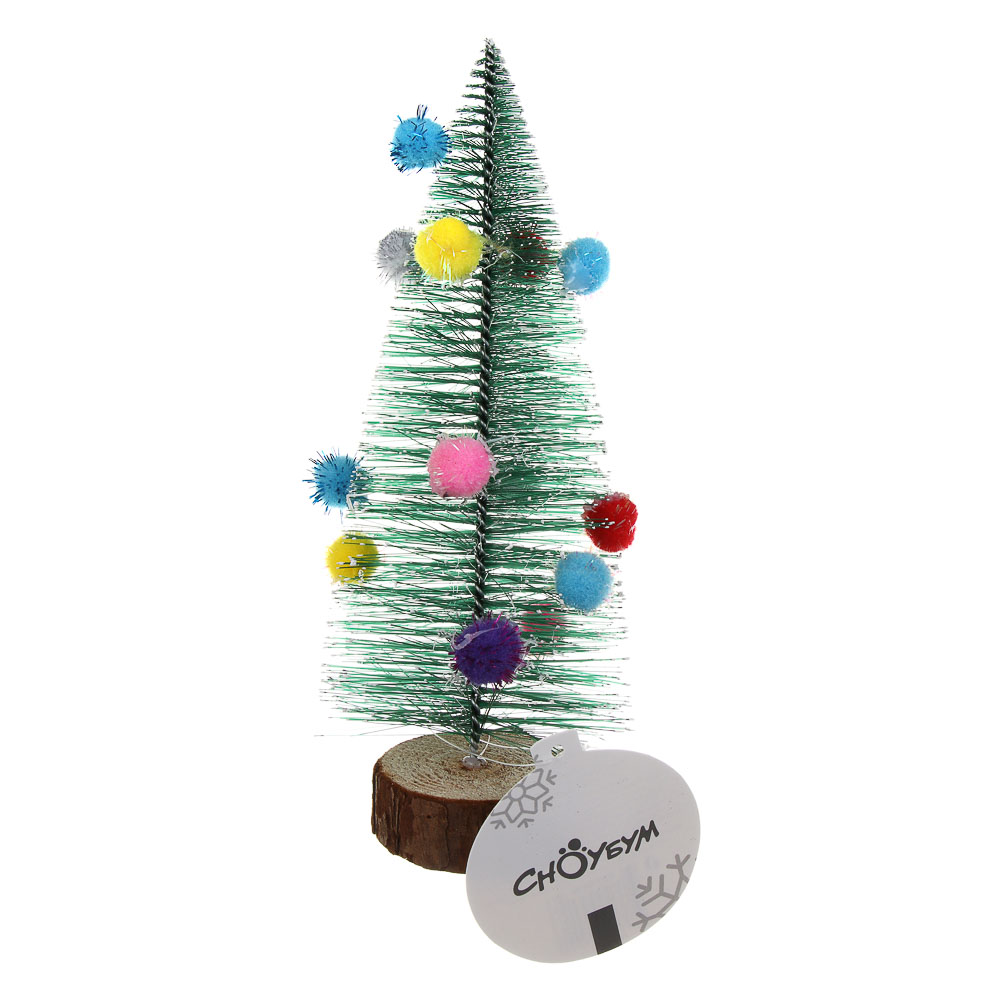 СНОУ БУМ Елка ершик, зеленая, 20 см, пластик, дерево, 26-54 - #4