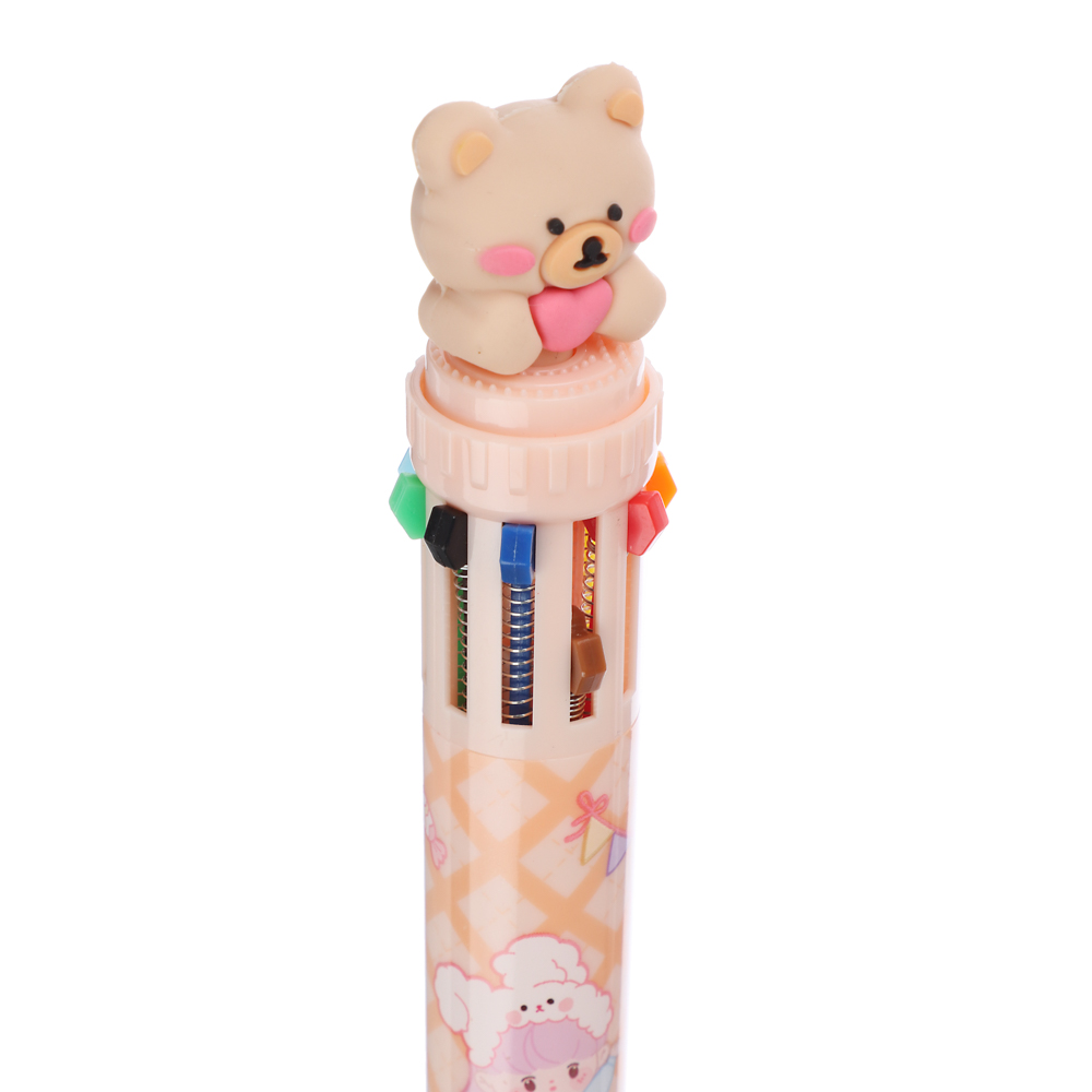 ClipStudio Ручка шариковая 10-цветная,фигурный наконечник, 0,7мм,пластик,корпус 14,7 см, 2 дизайна - #4