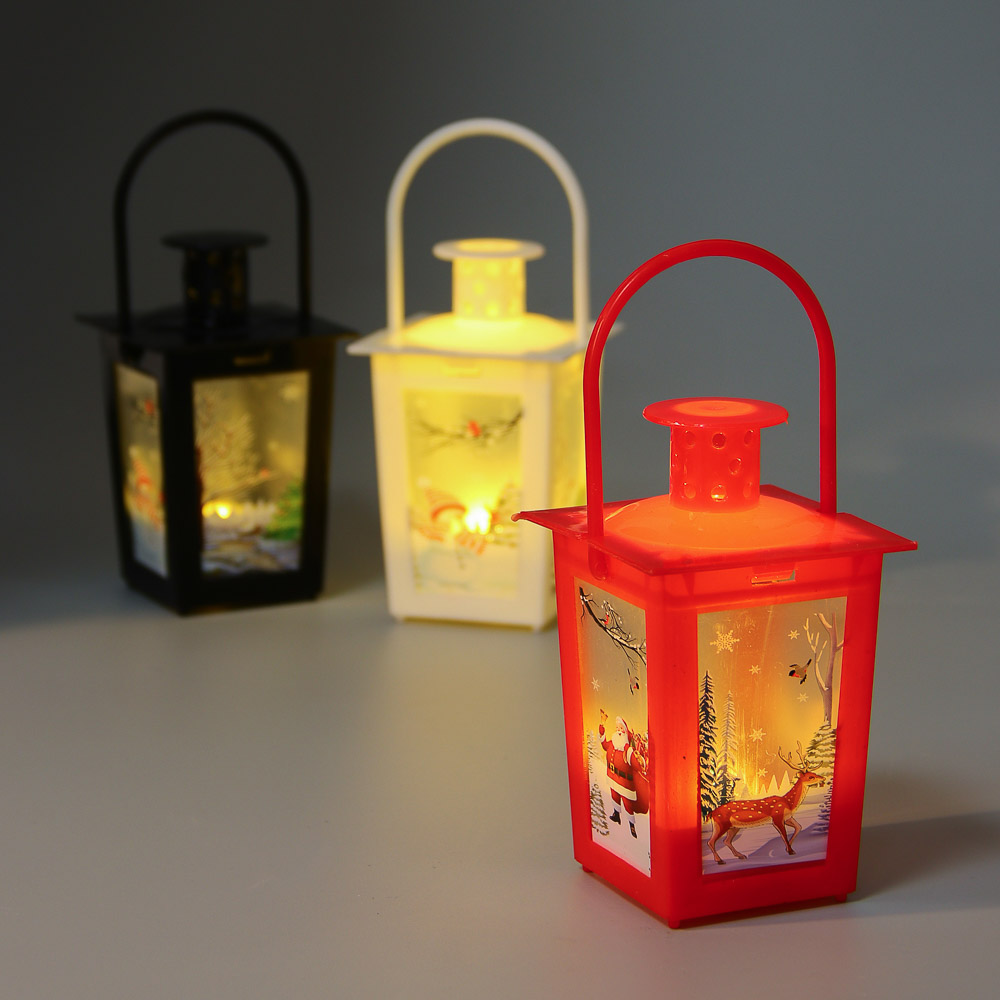 СНОУ БУМ Светильник декоративный LED в виде фонаря, 7x11,6см, PP, 3хAG10, 1 режим, 3 дизайна - #9