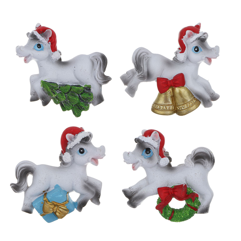 СНОУ БУМ Магнит Лошадь 5x1.5x6 см, полистоун, 4 вида - #1