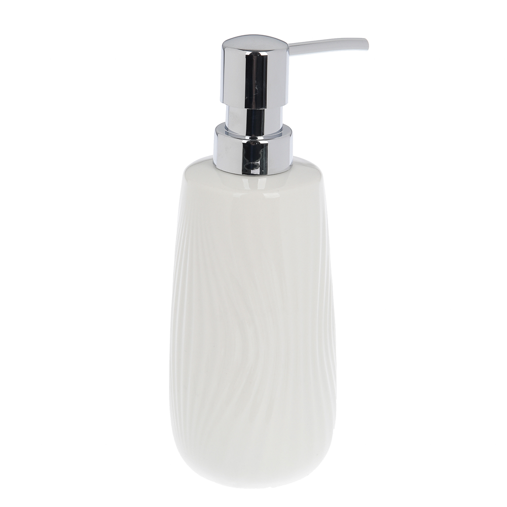 Диспенсер для жидкого мыла тм VETTA Тиволи, 240мл, керамогранит, белый, 7,3x7,3x18,5см - #5