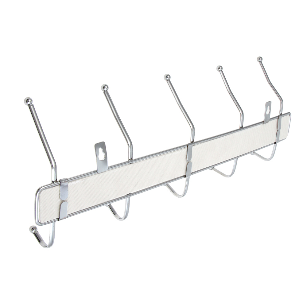 Вешалка настенная тм VETTA Мрамор, 5 крючков, цвет хром - #3