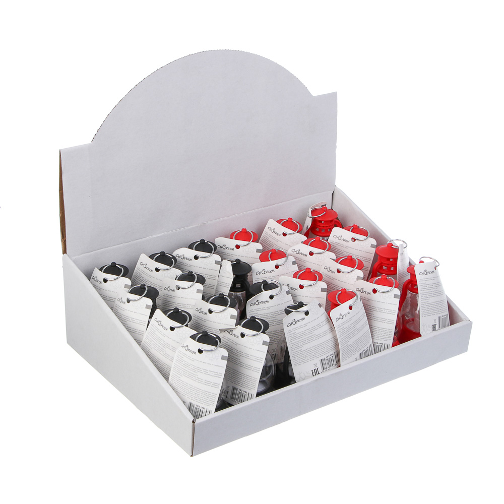 СНОУ БУМ Светильник декоративный LED в виде фонаря, 5,5x4,5х9см, PP, 3хAG10, 1 режим, 2 дизайна - #8