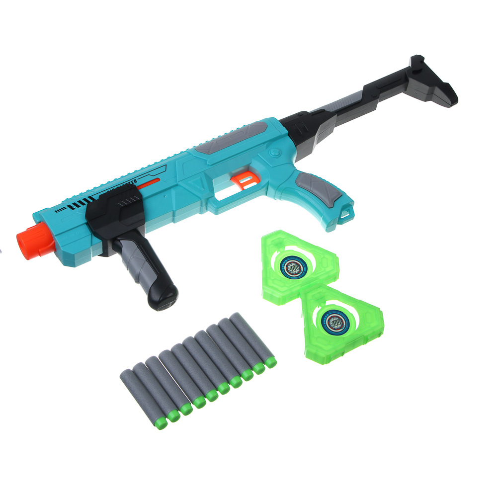 ИГРОЛЕНД Бластер "Космо", с мягкими патронами 10 шт, 2 мишени, ABS, EVA, 56х5,5х21,5 см - #5
