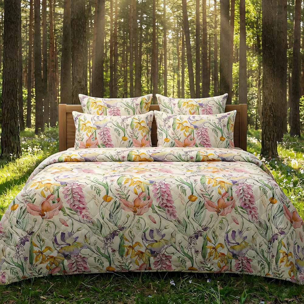 PROVANCE Ботаника Покрывало стеганое принтованное 200х220см, 100% полиэстер, 2 дизайна - #12