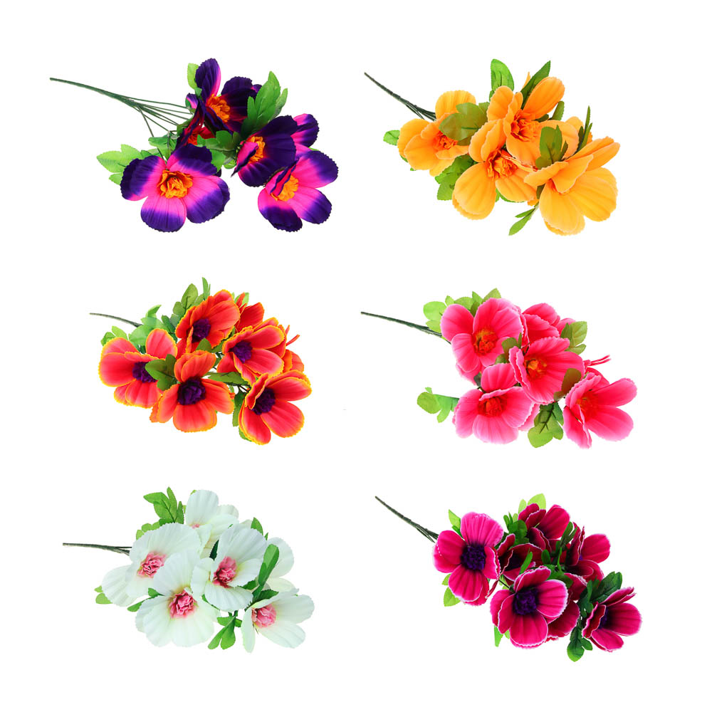 LADECOR Букет искусственных цветов в виде гербер, 40-44 см, пластик, 6 цветов - #1