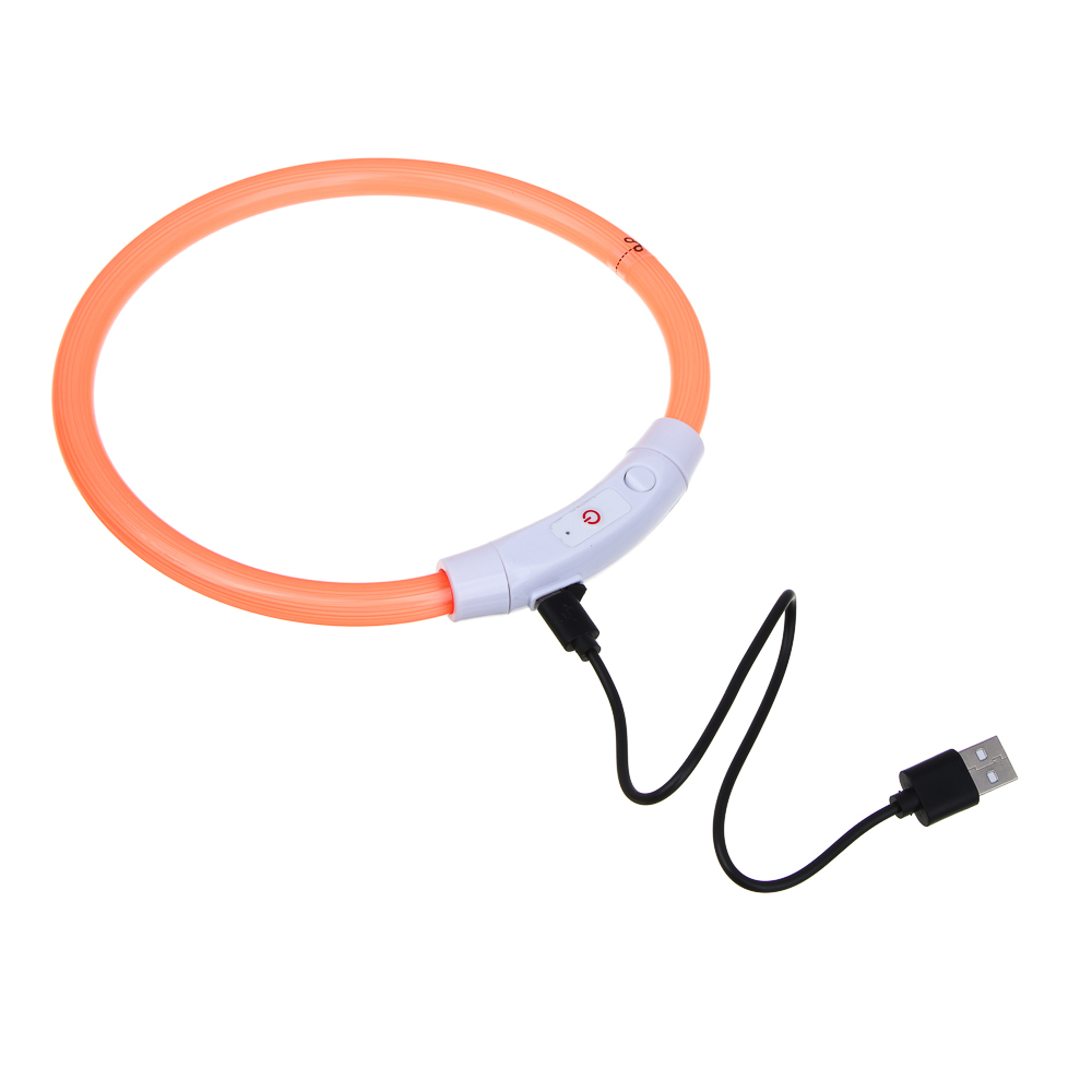VETTA Ошейник светящийся с USB зарядкой, поливинилхлорид, ABS пластик, 52,5 см - #8