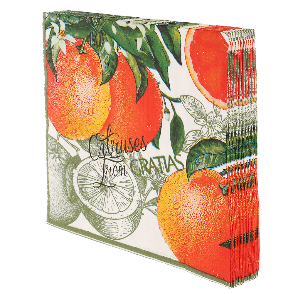 Салфетки бумажные Gratias 3 слоя, 33 см, 4 дизайна, 20шт. - #4