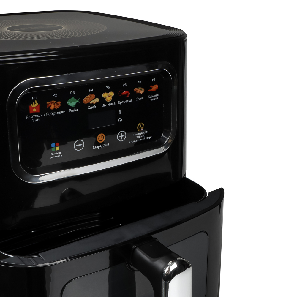 LEBEN Аэрогриль, 5л, 1600Вт, черный, 220в - #6