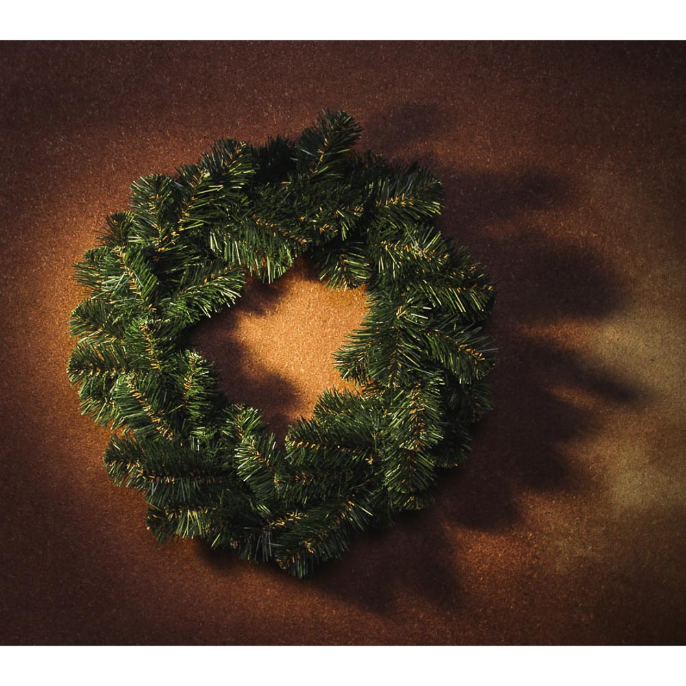 Венок рождественский Сноубум, зеленый 30 см - #3