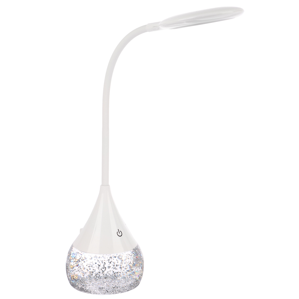 BY Светильник переносной настольный Глиттер,16LED,5Вт,300Лм,RGB,USB-C 5В,каб.1м, дим., пластик,белый - #1