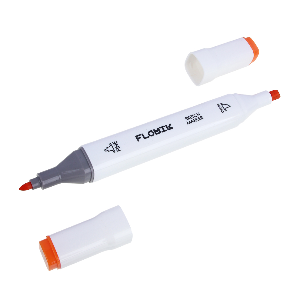 FLOMIK Набор маркеров худож., 24 цвета, 2-сторонний (скошенный 6мм + круглый 2мм), в пластик.боксе - #5