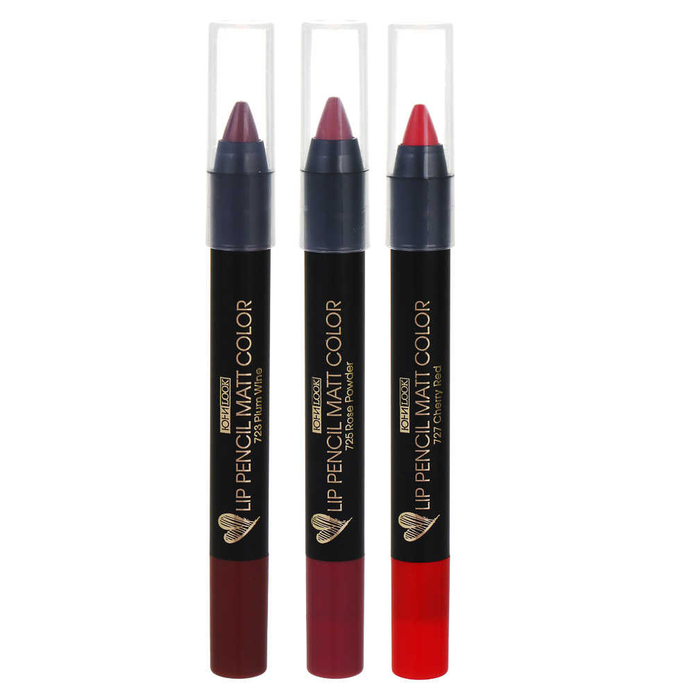 ЮНИLOOK Карандаш-помада для губ с матовым эффектом, 3,8 гр, 3 тона - #5