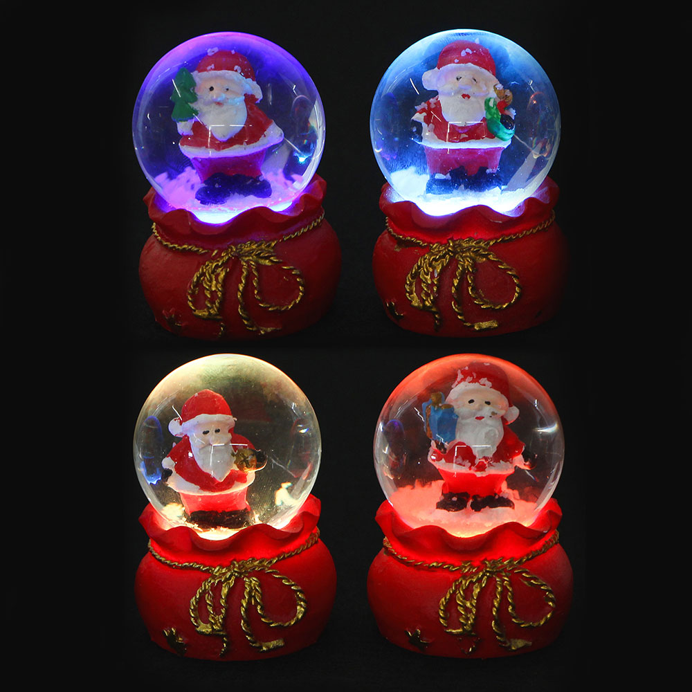 Снежный шар светодиодный СНОУ БУМ 6,3 см, полистоун, с Дедом Морозом, 4 дизайна - #1