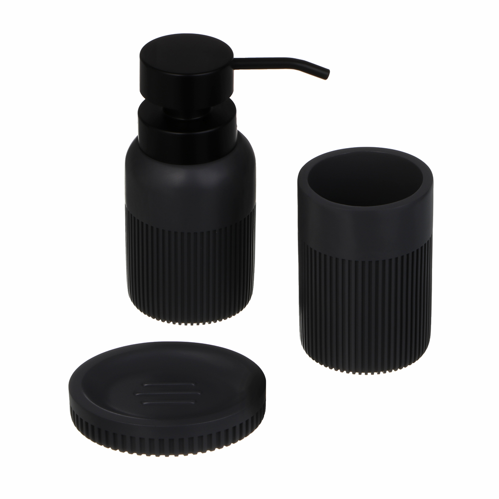 Стакан для ванной комнаты тм VETTA Модена, полирезин, серый, 7x7x10см - #3