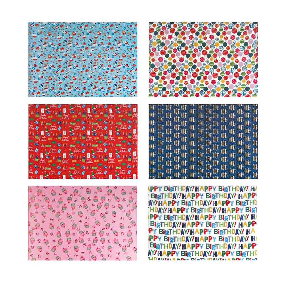 Бумага тм Fntastic подарочная, 70x100 см, 70 г односторонняя, 6 диз., арт.3 - #1