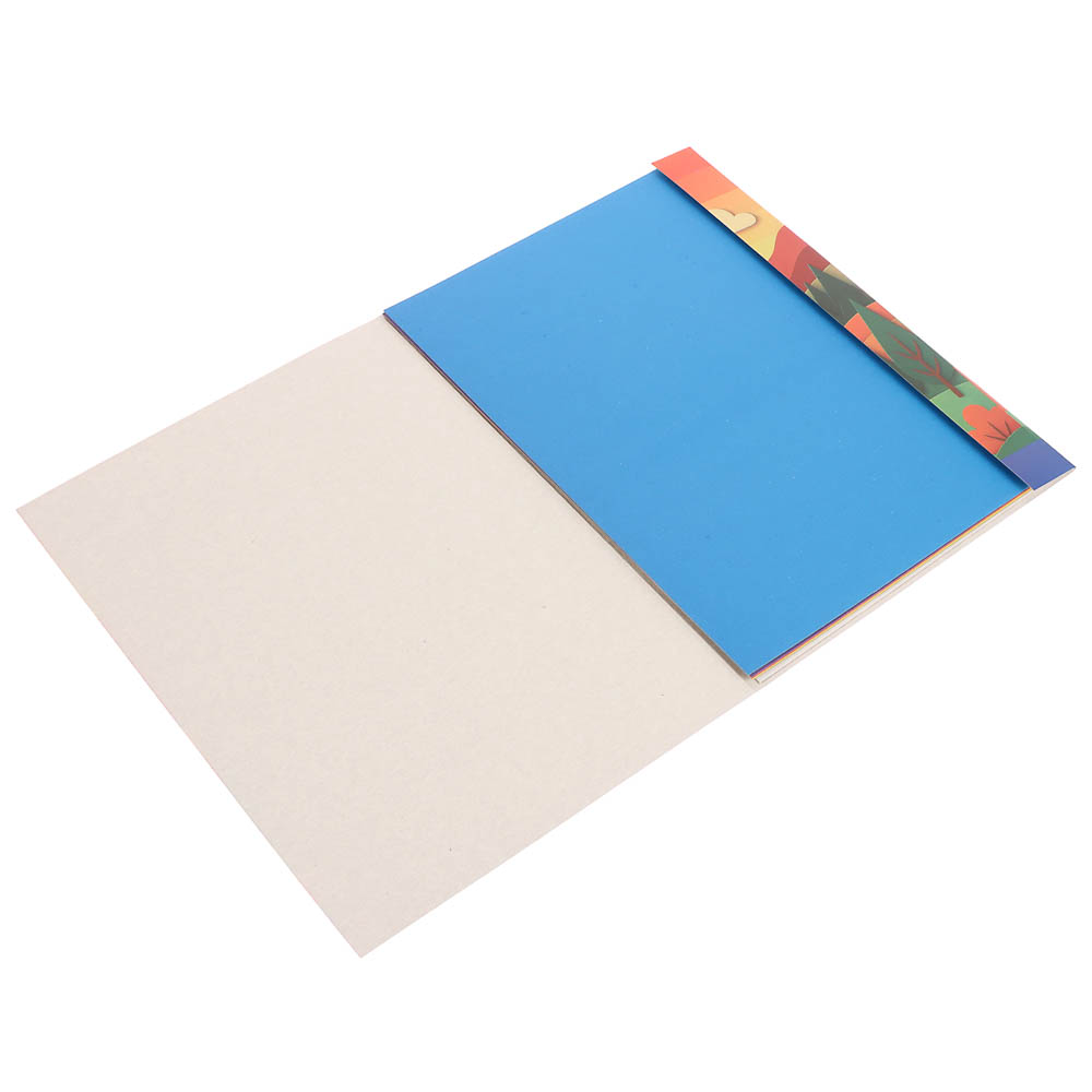 Картон цветной А4, 8 листов, 8 цветов, немел., в карт. папке - #5