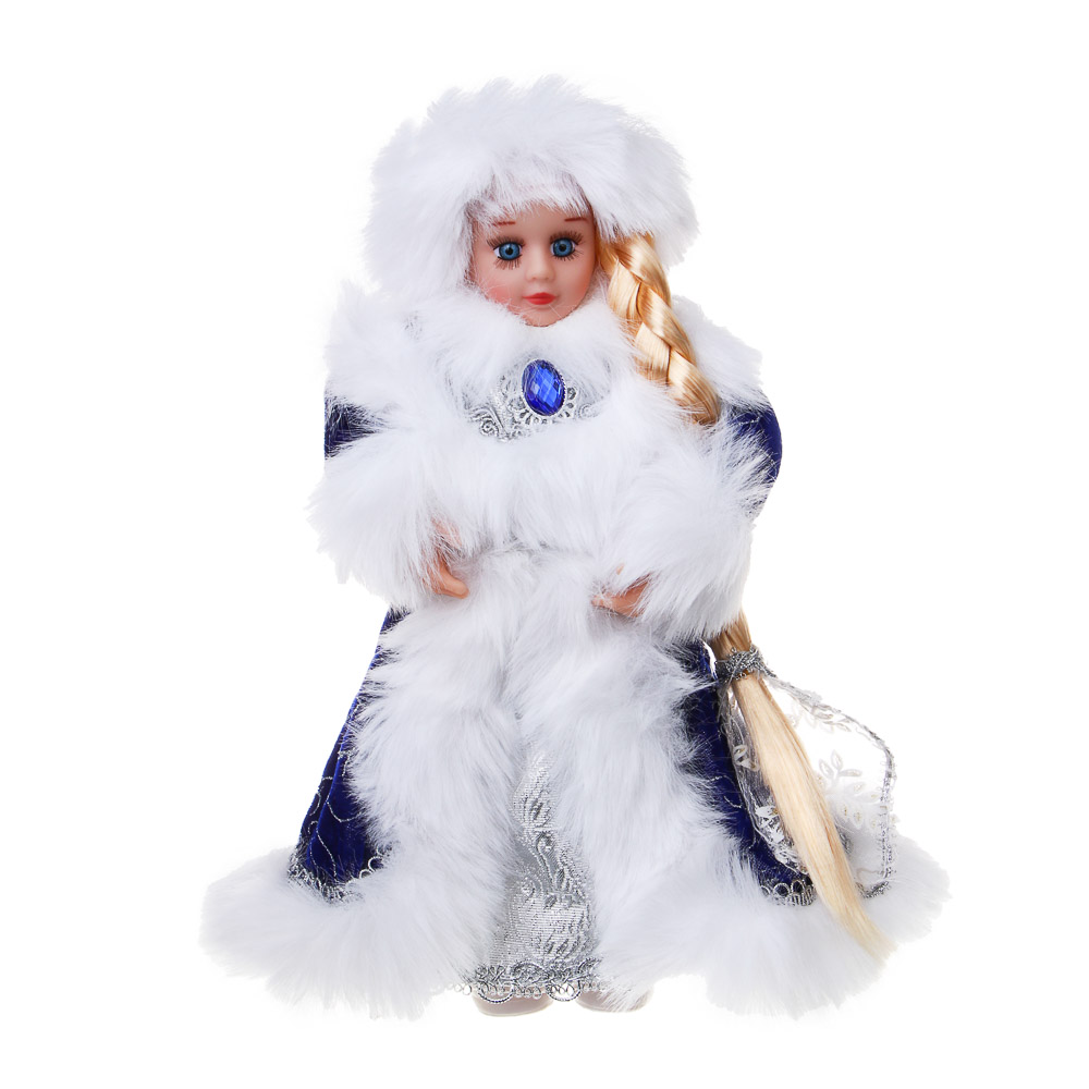 СНОУ БУМ Снегурочка 32 см, синий, PVC, полиэстер - #1