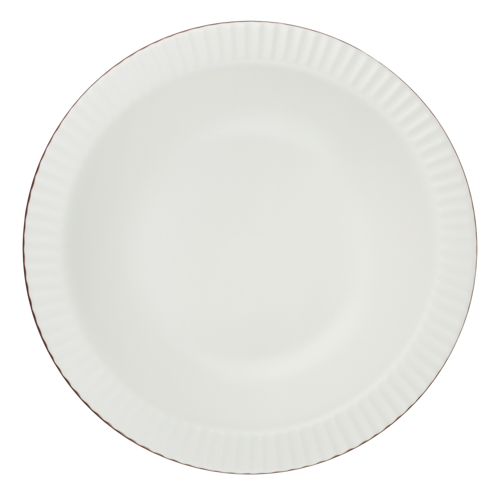 Тарелка суповая Лусия тм MILLIMI, 21,3см, фарфор, кремовый - #4