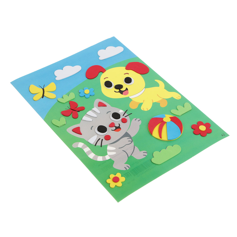 ХОББИХИТ Аппликация самоклеящаяся "Микс", бумага, ЭВА, 21х27см, 8-12 дизайнов - #4