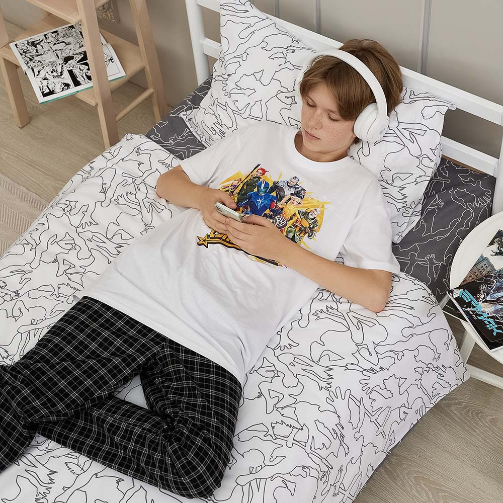 BY Русские супергерои Комплект постельного белья 1,5 (3 предмета), поплин, 100% хлопок - #20