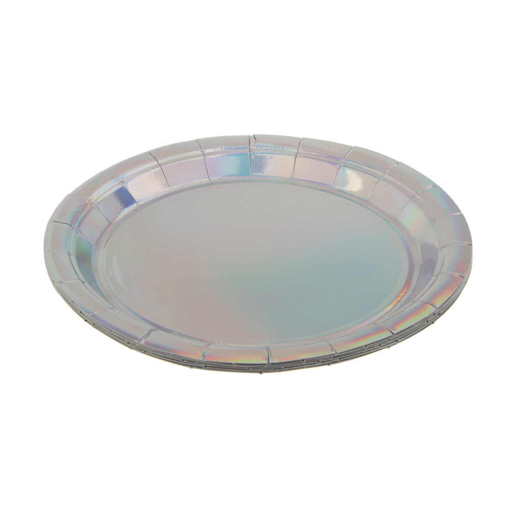 Fntastic Набор тарелок одноразовых, 6 шт, 18 см, голография, бумага - #2