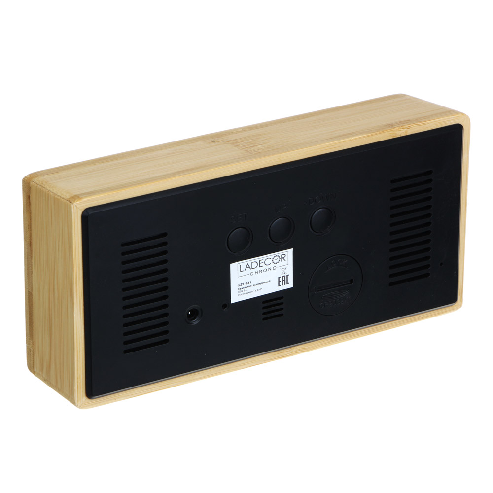 Будильник электронный LADECOR CHRONO, USB, 17,3x8,3x4,5 см - #4