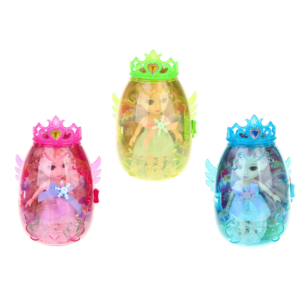 ИГРОЛЕНД Кукла с аксессуарами в яйце, ABS, PP, PVC, 9х9х14,2 см, 3 дизайна - #3