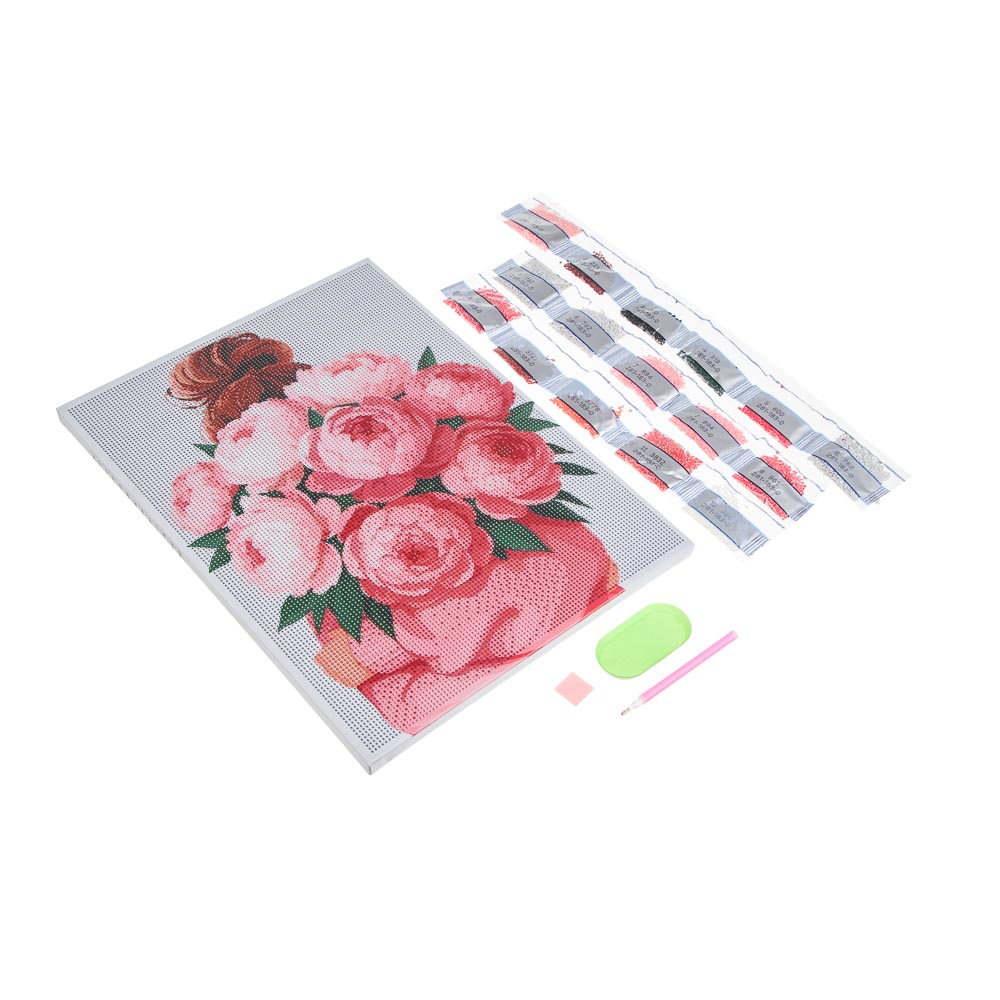 ХОББИХИТ Картина из страз, комплект: твердая основа, стразы, стилус, 30х40см, 5-10 дизайнов - #4
