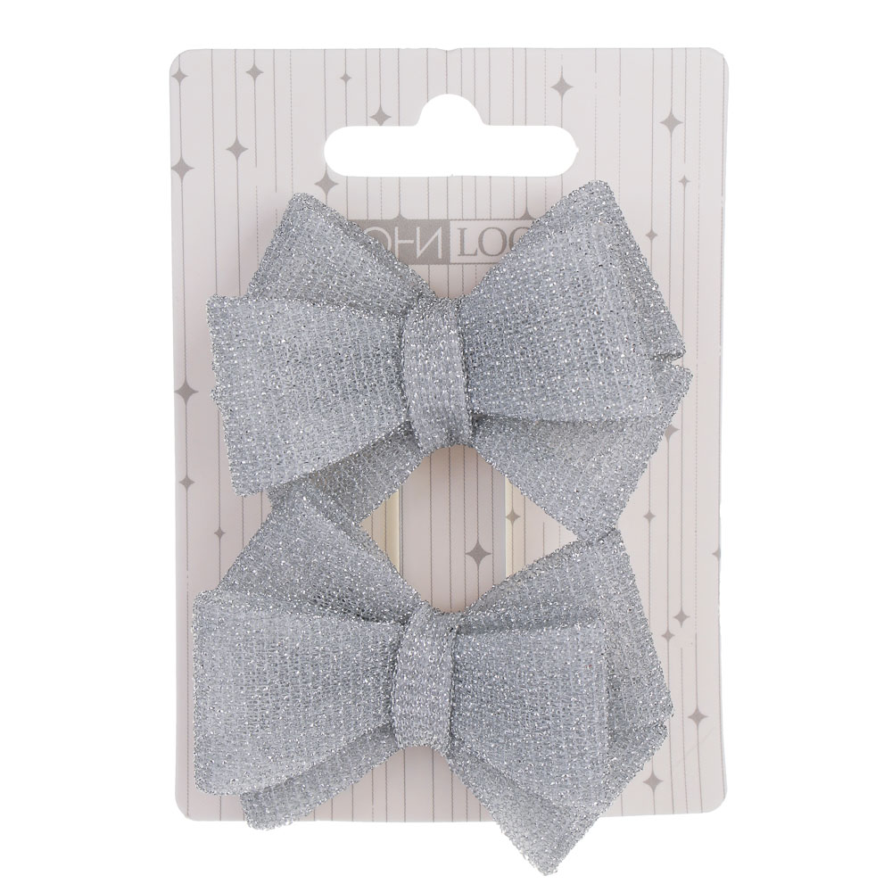 ЮНИLOOK Зажимы для волос 2шт, 4,5см, сплав, полиэстер, 4 цвета, ACS-132нг - #5