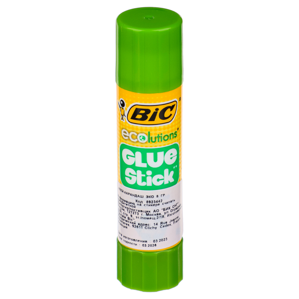 BIC Клей-карандаш "Эколюшен", прозрачный, твердый, нетоксичный, 8 г - #1