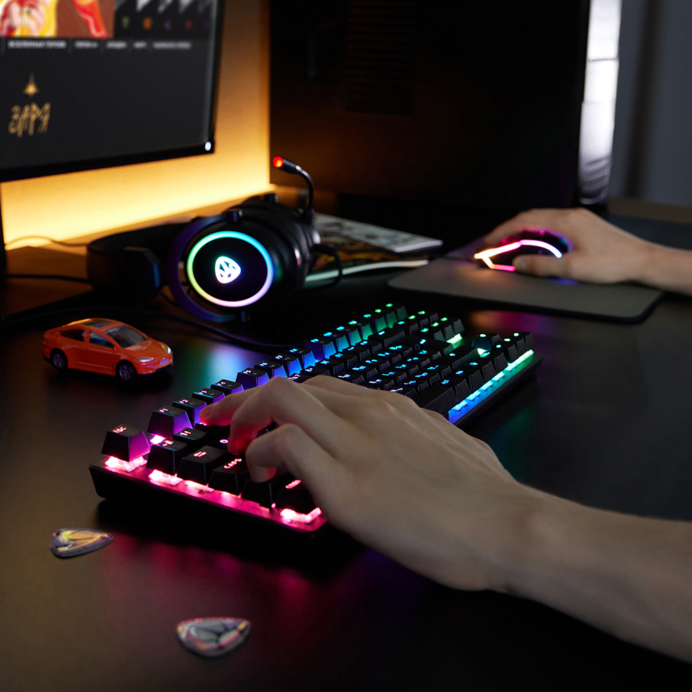 Игровая клавиатура проводная Buckler BY TKL механическая, 87 кл., Outemu "Brown", RGB, 2м - #15