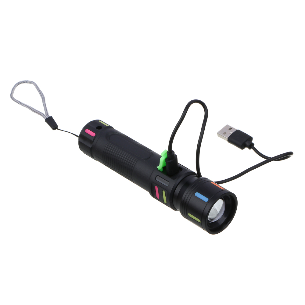 ЕРМАК Фонарь рабочий, LED,3 режима, 1200мАч, фокусировка,металл,пластик, 143х33 мм, Туре-С - #7