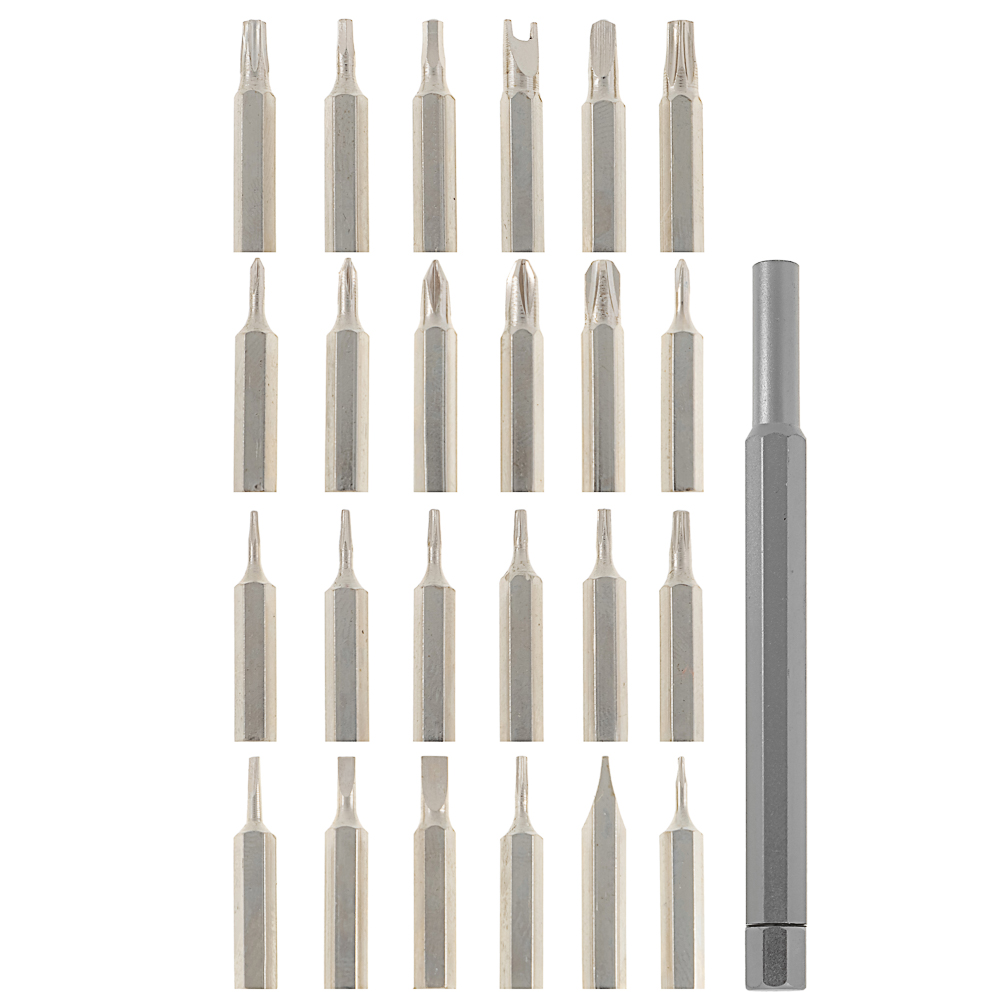 ЕРМАК Набор для точных работ 25в1: отвертка + биты 24шт (никелированные,25мм), кейс пластик.с магнит - #2