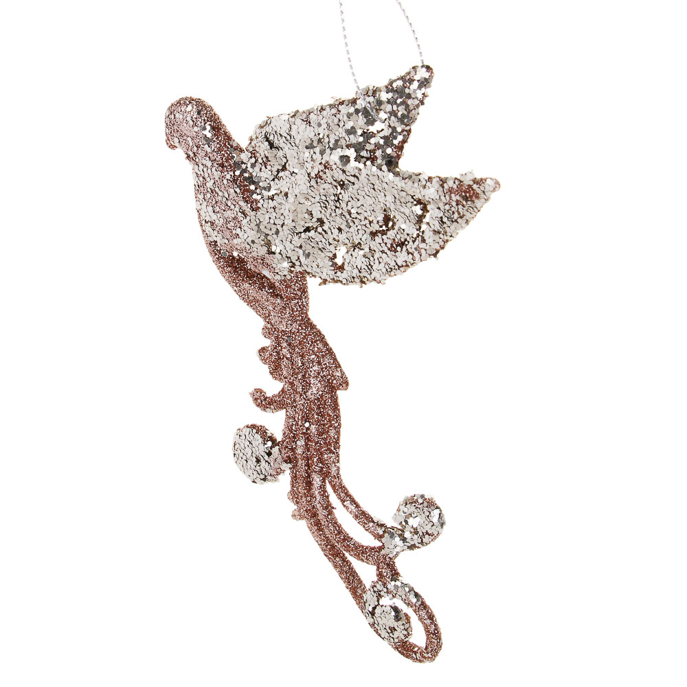 СНОУ БУМ Декоративная подвеска "Жар птица" 16 см, пластик, глиттер - #3