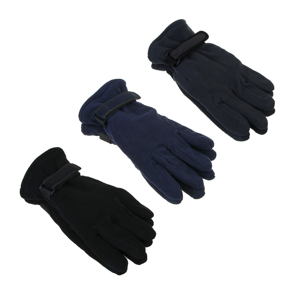 GALANTE Перчатки мужские флисовые на подкладке, р.22-24, 100% полиэстер, цвета в ас-те, ОЗ25-23 - #1