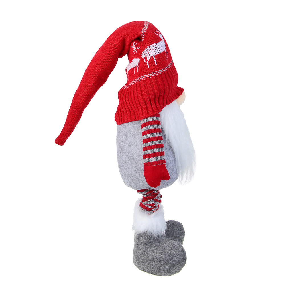 СНОУ БУМ Фигура декоративная "Гном" на выдвижных ножках 65-95 см, полиэстер - #4