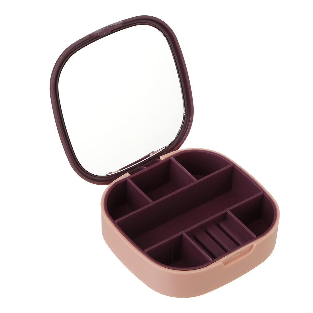 Шкатулка для украшений, 10x10x3 см, пластик, 2 цвета - #4