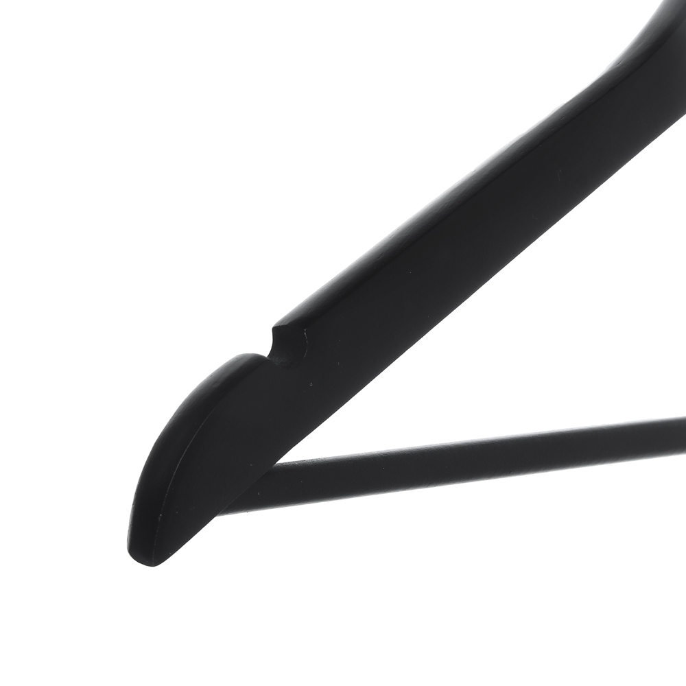 Вешалки для одежды тм VETTA, 3шт, 45см, деревянные, хром, цвет черный - #4