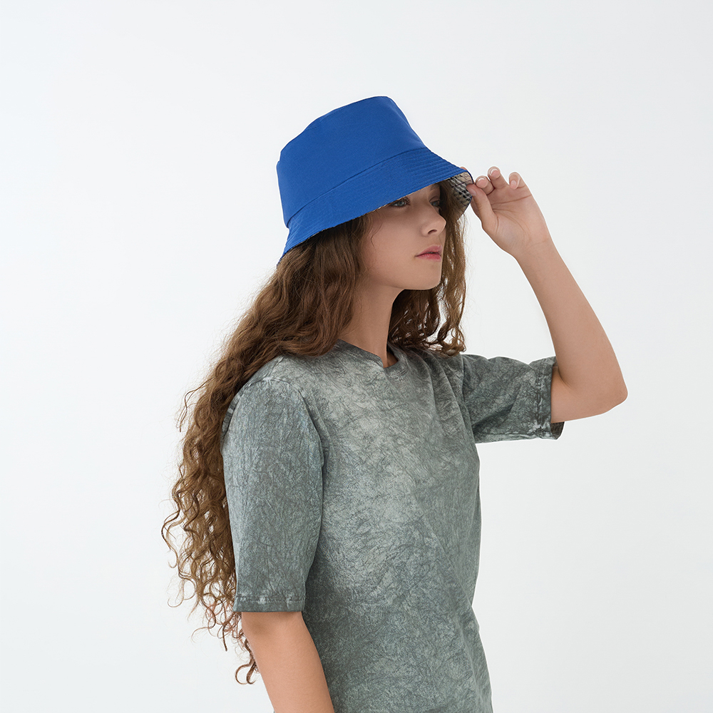 GALANTE Панама с цветным подкладом, р.56-58, 100% полиэстер, синий, ВЛ25-09, #3 - #7